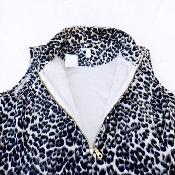 Charter Club animal print fuzzy vest - Picture 3 of 5